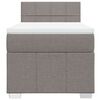 vidaXL Boxspring met matras stof taupe 90x190 cm