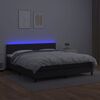 vidaXL Boxspring met matras en LED kunstleer zwart 180x200 cm
