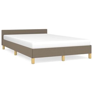 vidaXL Bedframe zonder matras 120x200 cm stof taupe