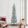vidaXL Kunstkerstboom met 300 LED Wit 210 cm PVC en Metaal en Plastic