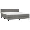 vidaXL Boxspring met matras stof donkergrijs 160x200 cm