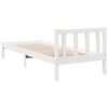 vidaXL Bedframe extra lang zonder matras grenenhout wit 80x210 cm