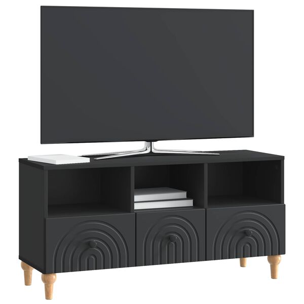 vidaXL TV-kast Zwart 102 x 34,5 x 50 cm Geconstrueerd hout