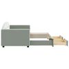 vidaXL Slaapbank onderschuifbed en lades 80x200 cm fluweel lichtgrijs
