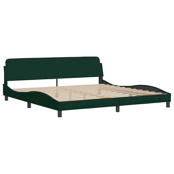 vidaXL Bedframe "Dover" 200x200 cm fluweel donkergroen