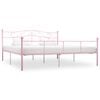 vidaXL Bedframe metaal roze 180x200 cm