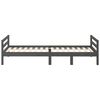 vidaXL Bedframe massief grenenhout grijs 90x200 cm