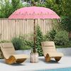 vidaXL Balinese parasol met basis Roze 215 x 215 x 260 cm