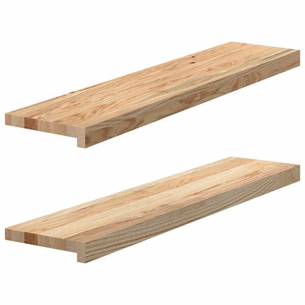 vidaXL Vensterbanken 2 st onbehandeld 90x20x2 cm massief eikenhout