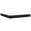 vidaXL Boxspring met matras fluweel zwart 180x200 cm