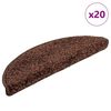 vidaXL Trapmatten 20 st 56x17x3 cm Bruin Halfrond