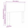 vidaXL Hoofdbord met hoofdeinde Wit 90 cm Bewerkt hout