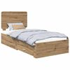 vidaXL Bedframe met hoofdeinde Artisan Eiken 100 x 200 cm Bewerkt hout