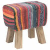 vidaXL Bank 40 x 30 x 45 cm Echt Leer Meerkleurig