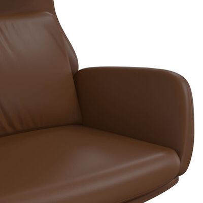 vidaXL Relaxstoel kunstleer glanzend bruin