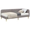 vidaXL Hoekbedframe met matras met hoofdeinde Taupe 90 x 200 cm Stof