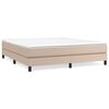 vidaXL Boxspring bed kunstleer cappuccinokleurig 180x200 cm