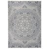 vidaXL Buitenkleed met patroon platgeweven 140x200 cm blauw