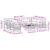 vidaXL Buiten bankenset 10 pcs Natuurlijk en Beige Massief Acaciahout