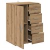 vidaXL Dressoir met lade Artisan Eiken 59 x 39 x 80 cm Bewerkt hout