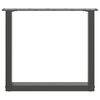 vidaXL Salontafelpoten 2 st U-vormig 50x(42-43) cm staal antraciet
