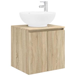 vidaXL Wandgemonteerde wastafelmeubel Sonoma Eiken 49,5 x 44,5 x 65 cm
