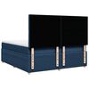 vidaXL Boxspring met matras stof blauw 180x200 cm