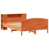 vidaXL Bed met boekenkast zonder matras grenenhout wasbruin 120x190 cm