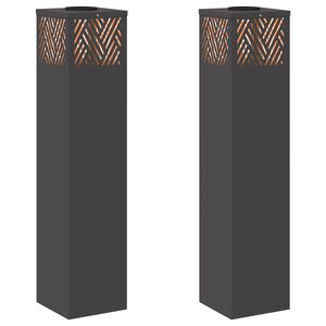 vidaXL Solar LED Pad Licht 2 st Warmwit 18 x 18 x 80 cm