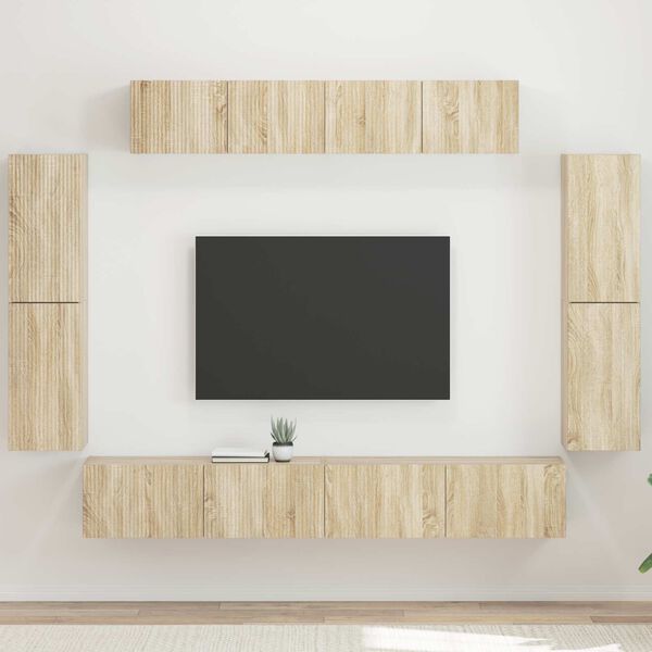 vidaXL TV-kast 8 pcs Sonoma Eiken
