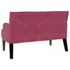 vidaXL Chesterfield Bank Wijnrood 112 x 65.5 x 75 cm Fluweel