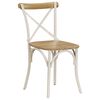 vidaXL Kruisstoelen 4 st massief mangohout wit