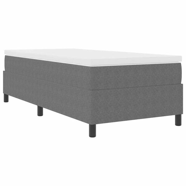 vidaXL Boxspringbed Lichtgrijs en wit. 80 x 200 cm Katoen Stof