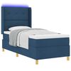 vidaXL Boxspring bed met matras Blauw 90 x 200 cm Stof