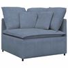 vidaXL Modulaire bank met kussens corduroy stof blauw