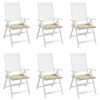 vidaXL Tuinstoelkussens 6 st 40x40x4 cm oxford stof beige