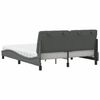 vidaXL Bed met matras stof donkergrijs 160x200 cm