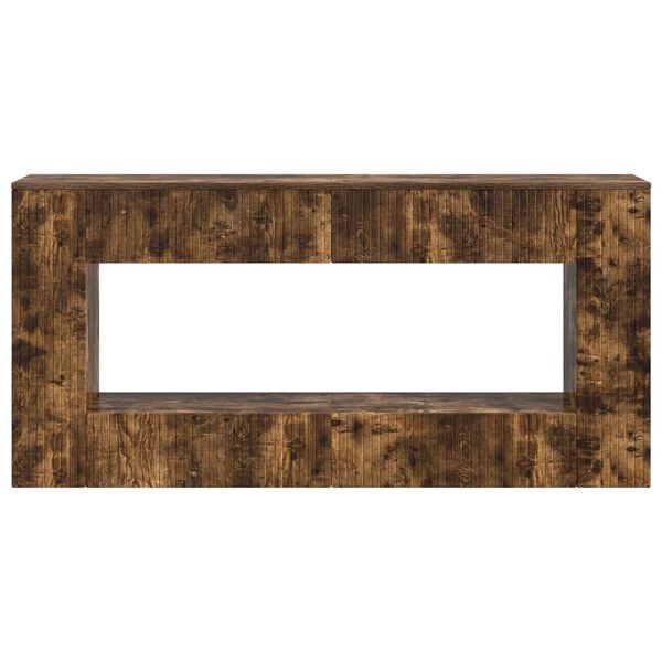 vidaXL Wandtafel Gerookte Eik 155 x 29 x 74 cm Geconstrueerd hout