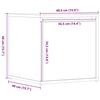 vidaXL Opbergbox met lade 40,5x40x40 cm bewerkt hout artisanaal eiken