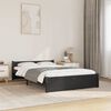vidaXL Bedframe massief hout zwart 120x190 cm