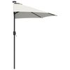 vidaXL Tuinparasol Zand 294 x 150 x 224 cm Polyester en staal