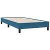 vidaXL Boxspring met matras en LED fluweel donkerblauw 90x210 cm