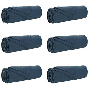 vidaXL Kleden 6 st Marineblauw 350 x 270 cm 8.09 kg Fleece