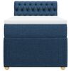 vidaXL Boxspring met matras stof blauw 90x190 cm