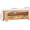 vidaXL Tv-meubel 110x30x40 cm ruw mangohout