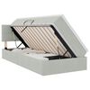 vidaXL Opslag bed met hoofdeinde Lichtgrijs 90 x 190 cm Fluweel