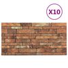 vidaXL Wandpanelen 10 pcs Bruin en wit 100 x 50 cm EPS-schuim