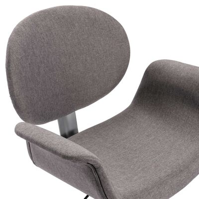 vidaXL Kantoorstoel draaibaar stof grijs