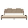 vidaXL Bedframe "Viana" zonder matras kunstleer cappuccinokleurig 200x200 cm