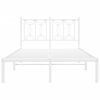 vidaXL Bedframe met hoofdbord metaal wit 120x190 cm